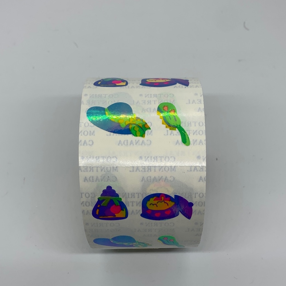 Holographic Accessories-Themed Stickers Roll